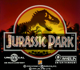 Jurassic Park (Japan) Title Screen